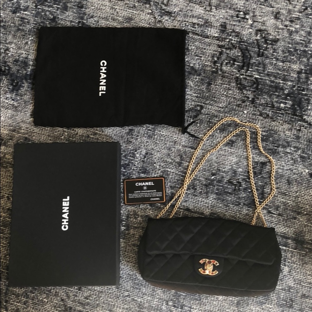 Authentic black Chanel evening bag
